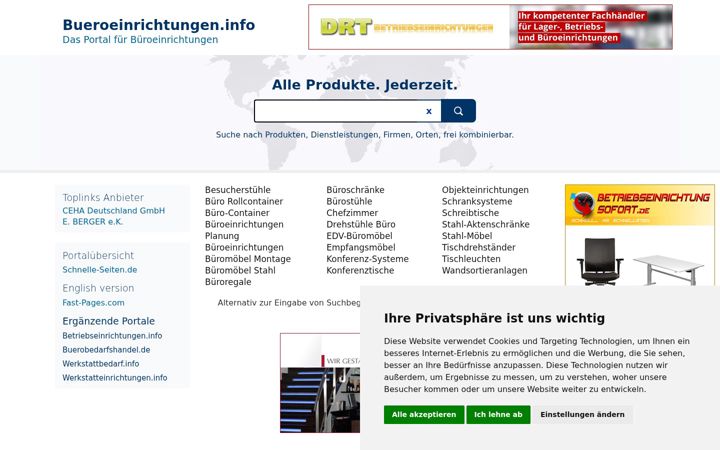 Screenshot of bueroeinrichtungen.info
