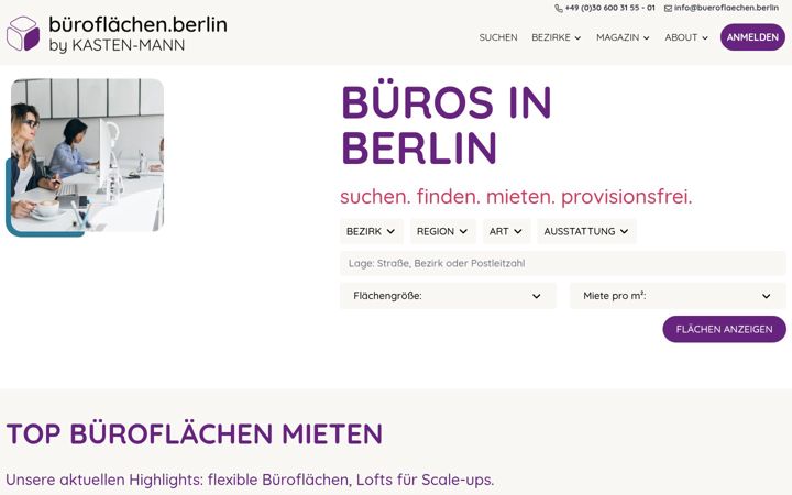 Screenshot of bueroflaechen.berlin