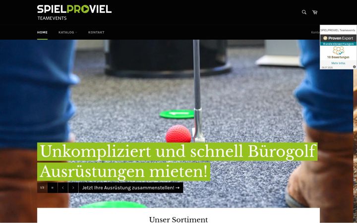 Screenshot of buerogolf-mieten.de