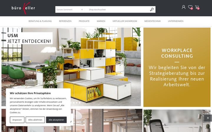 Screenshot of buerokeller.ch