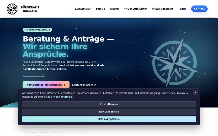 Screenshot of buerokratiekompass.de