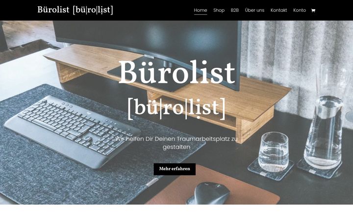 Screenshot of buerolist.ch