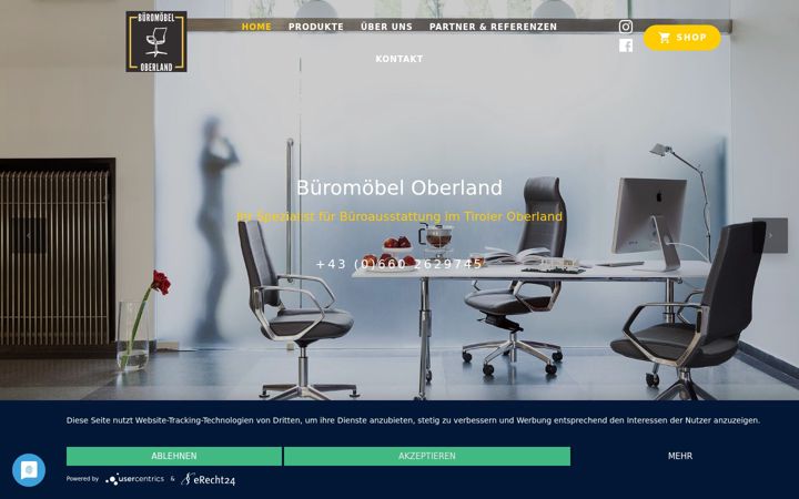 Screenshot of bueromoebel-oberland.at