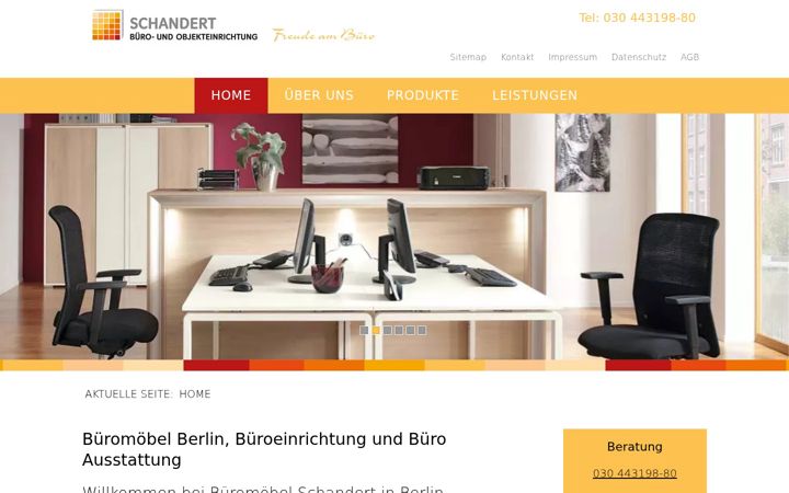Screenshot of bueromoebel-schandert.de