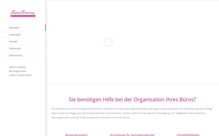 Screenshot of bueroorganisation-schwittay.de