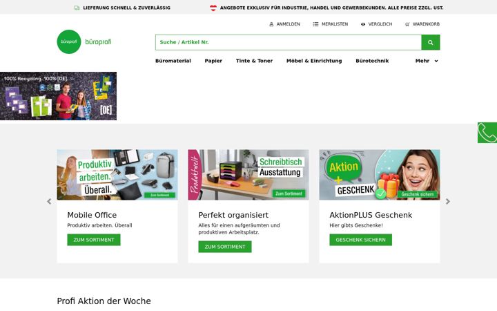 Screenshot of bueroprofi.at