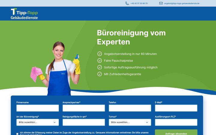Zrzut ekranu bueroreinigung.expert
