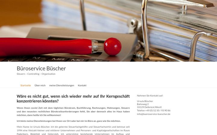 Screenshot of bueroservice-buescher.de