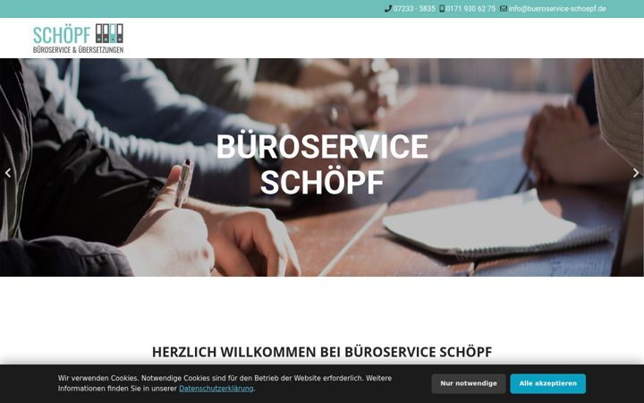 Screenshot von bueroservice-schoepf.de