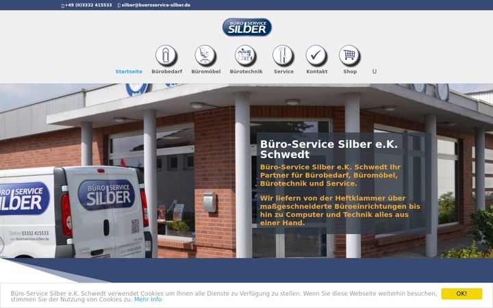 Screenshot of bueroservice-silber.de