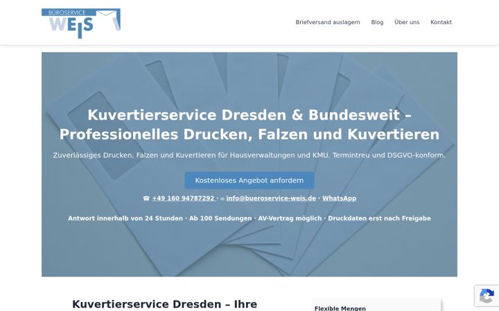Skærmbillede af bueroservice-weis.de