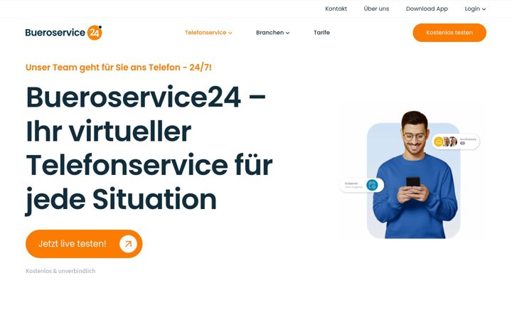 Screenshot of bueroservice24.de