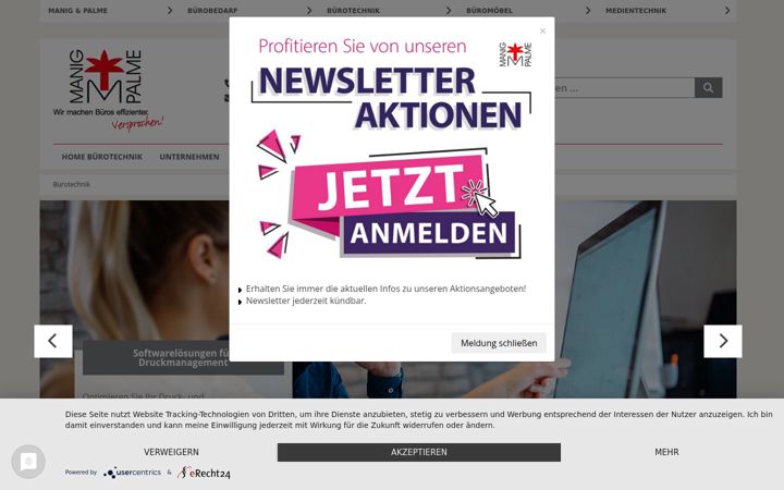 Screenshot von buerotechnik-sachsen-manig-palme.de