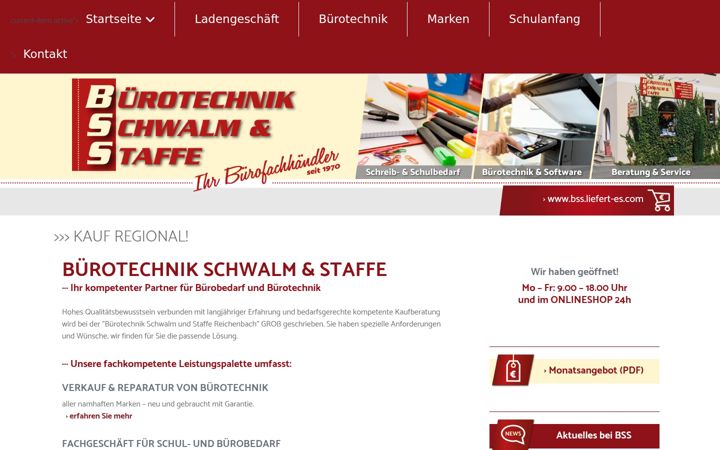 Screenshot of buerotechnik-schwalm-und-staffe.de
