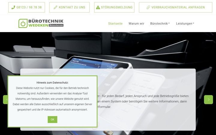 Screenshot von buerotechnik-wedeken.de