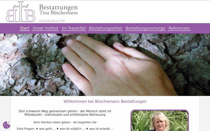 Screenshot von bueschemann-bestattungen.de
