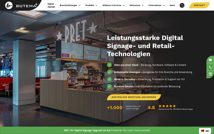 Screenshot of buetema-ag.de