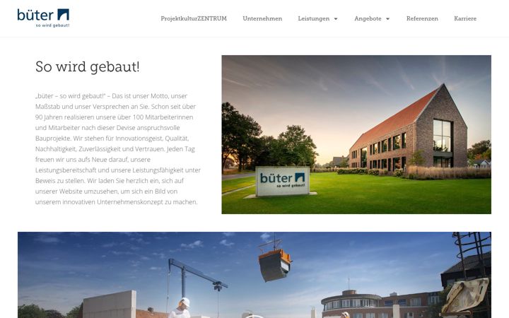 Screenshot of bueter-bau.de