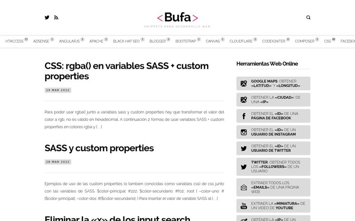 Screenshot of bufa.es
