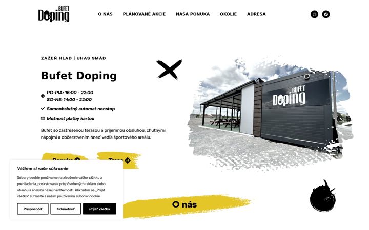 Snímek obrazovky bufetdoping.sk