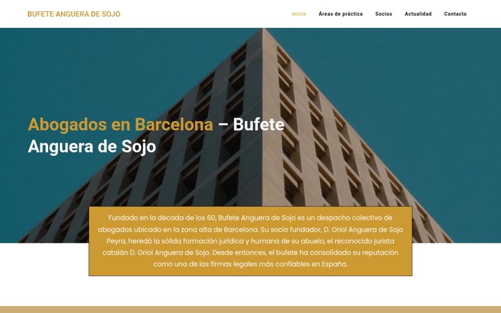 Screenshot of bufeteangueradesojo.com
