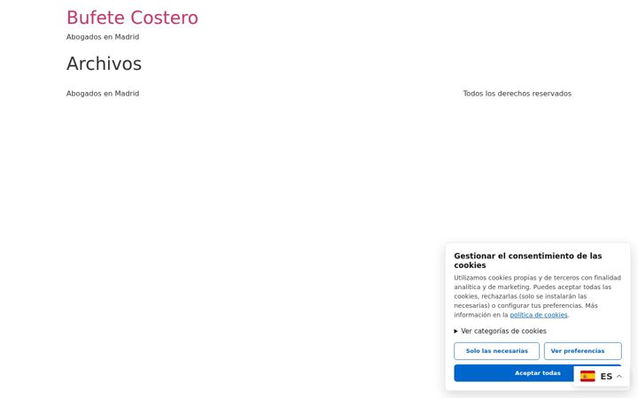 Screenshot of bufetecostero.com
