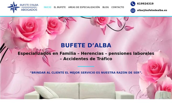 Screenshot of bufetedealba.es