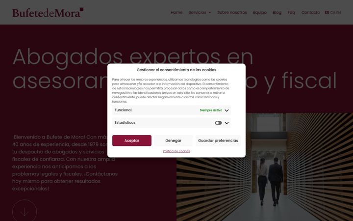 Screenshot of bufetedemora.com