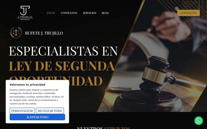 Screenshot of bufetejtrujillo.com