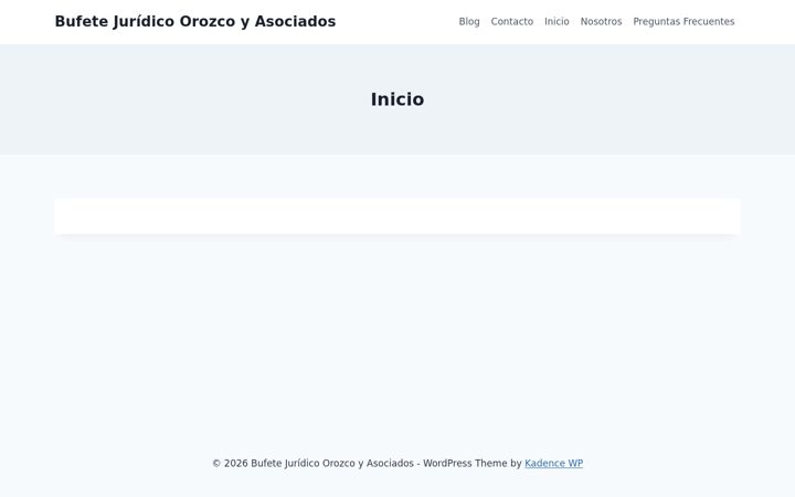 Screenshot of bufeteorozco.com