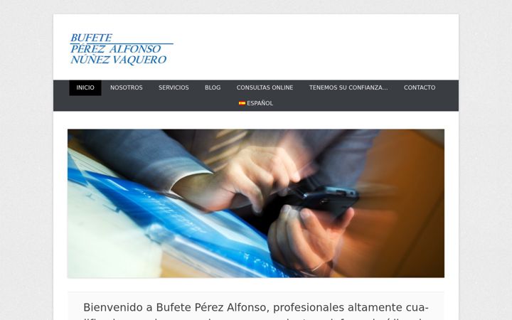 Screenshot of bufeteperezalfonso.com