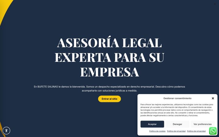 Screenshot of bufetesalinas.es