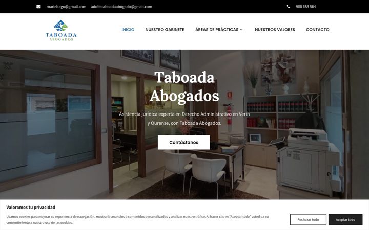 Screenshot of bufetetaboadaabogados.es