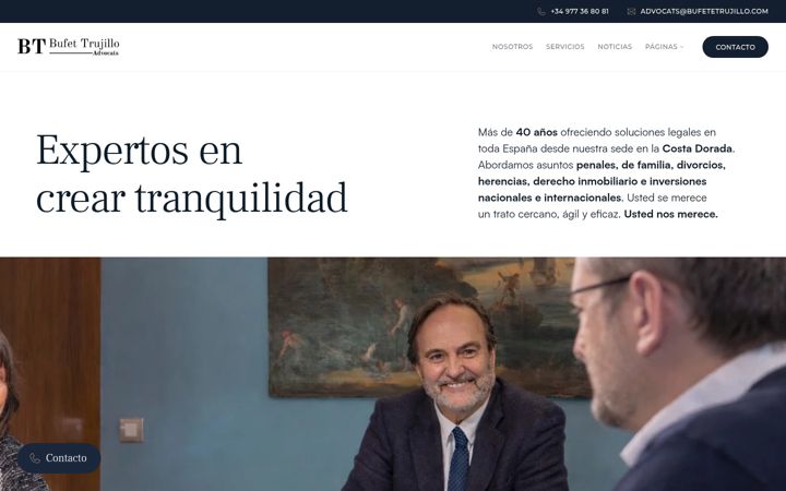 Screenshot of bufetetrujillo.com