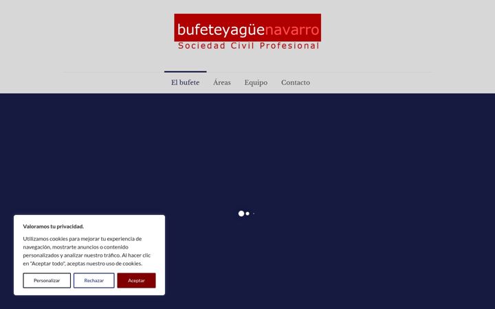 Screenshot of bufeteyaguenavarro.com