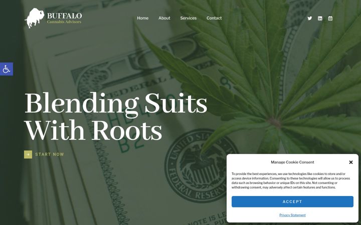 Screenshot of buffalocannabisadvisors.com