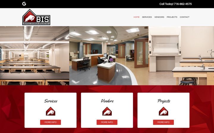 Screenshot of buffalointeriorspecialties.com