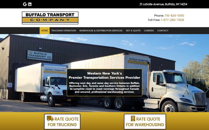 Screenshot of buffalotransport.com