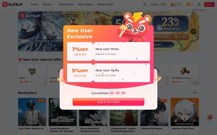 Captura de pantalla de buffbuff.com