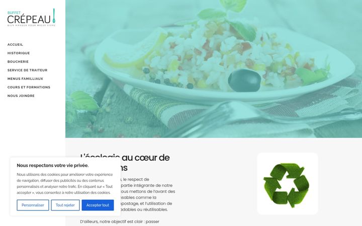 Screenshot of buffetcrepeau.com