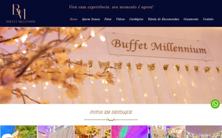 Screenshot of buffetmillenniumesofestas.com.br