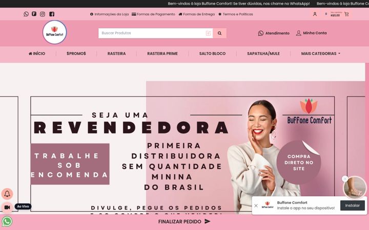 Screenshot of buffonecomfort.com.br