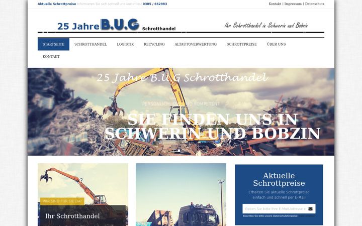 Screenshot of bug-schrotthandel.de