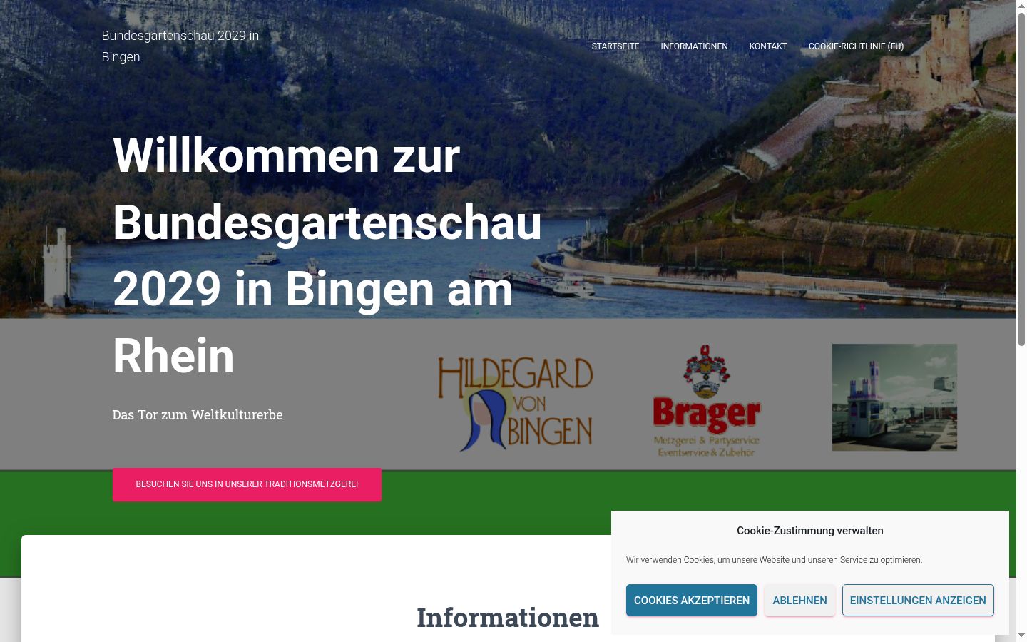 Screenshot of the consent banner shown before any interaction