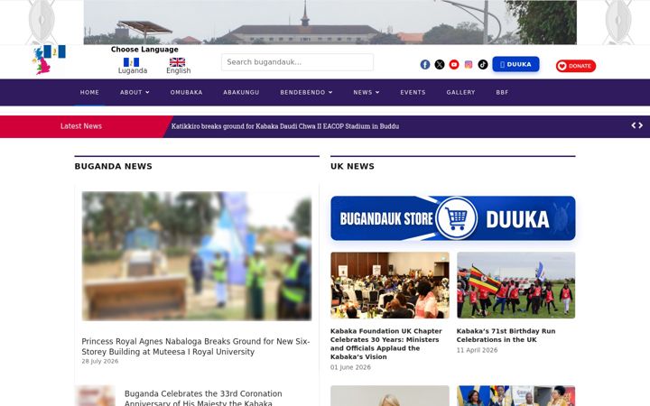 Screenshot of bugandauk.com