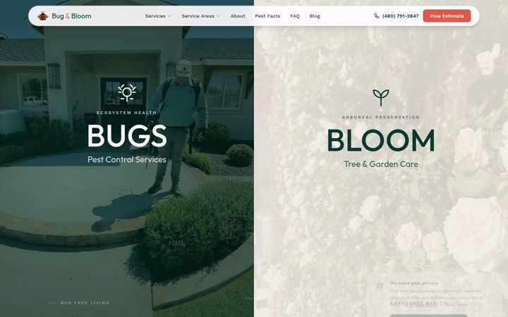 Screenshot of bugandbloom.com