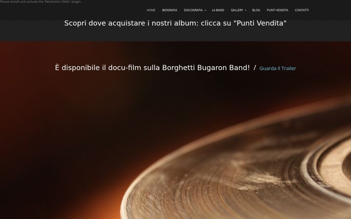 Screenshot of bugaronband.com
