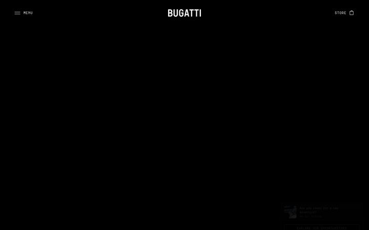 Screenshot of bugatti.com