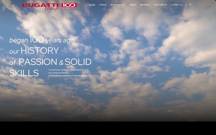 Screenshot of bugatti.it