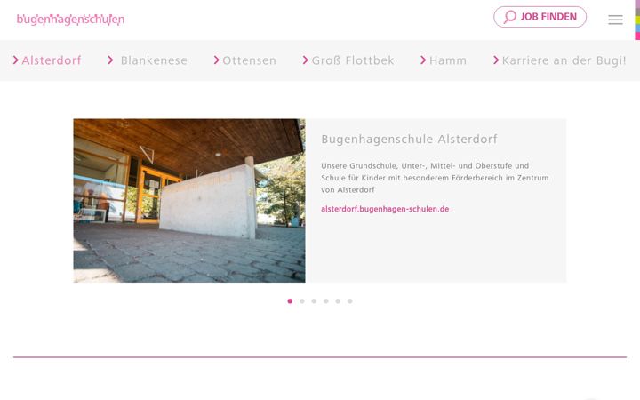 Screenshot of bugenhagen-schulen.de